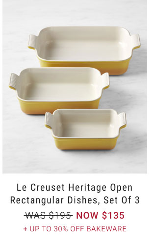 Le Creuset Heritage Open Rectangular Dishes, Set of 3 - NOW $135 + up to 30% off Bakeware