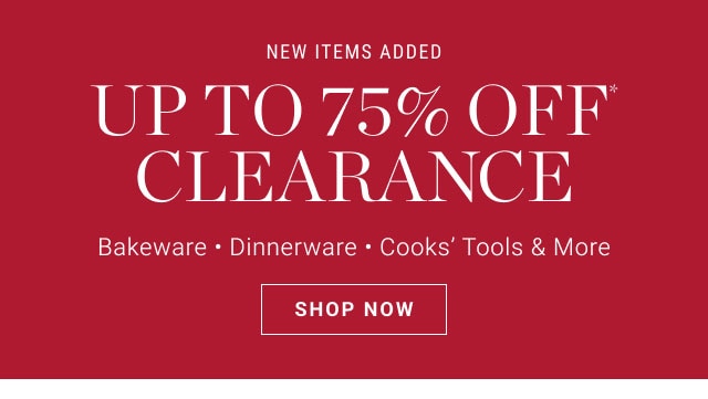 up to 75% off clearance - shop now