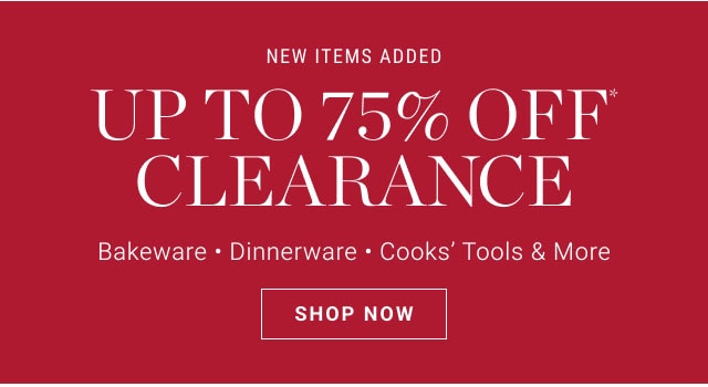 up to 75% off clearance - shop now