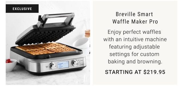 Breville Smart Waffle Maker Pro Starting at $219.95