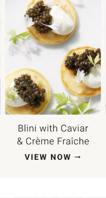 Blini with Caviar & Crème Fraîche - view now