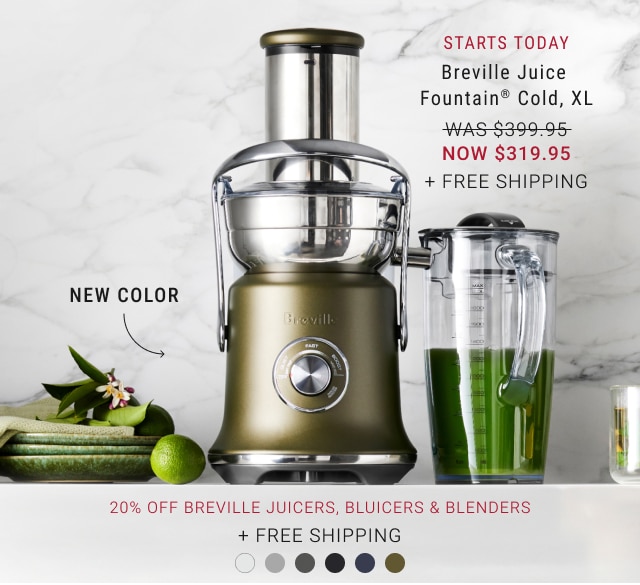 Starts today - Breville Juice Fountain® Cold, XL - 20% Off Breville Juicers, Bluicers & Blenders