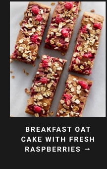 Breakfast Oat Cake with Fresh Raspberries