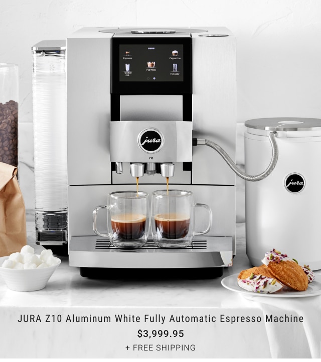 JURA Z10 Aluminum White Fully Automatic Espresso Machine NOW $3,999.95 + free shipping