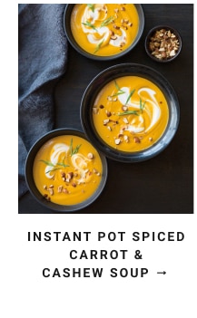 instant pot spiced carrot & cashew soup