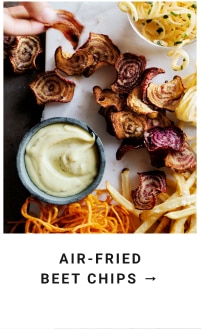 air-fried beet chips