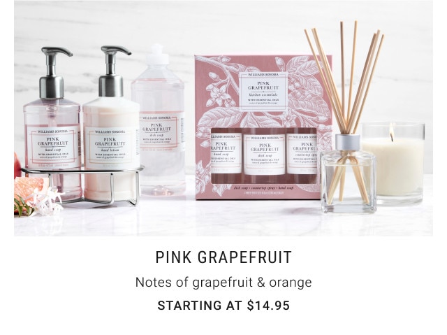 Pink Grapefruit. Notes of grapefruit & orange. Starting at $14.95.