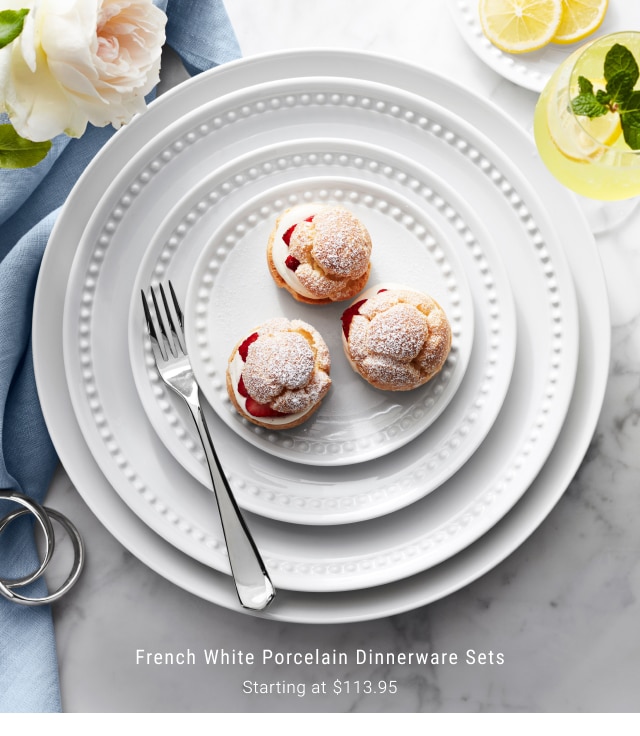 French White Porcelain Dinnerware Sets - Starting at $113.95