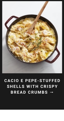 Cacio e Pepe-Stuffed Shells with Crispy Bread Crumbs