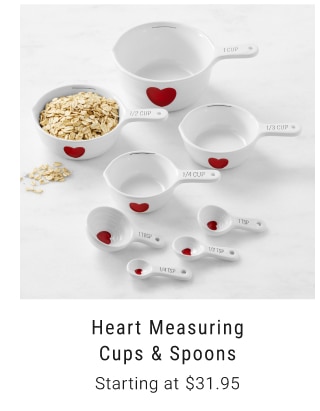 Heart Measuring Cups & Spoons Dinnerware Starting at $31.95