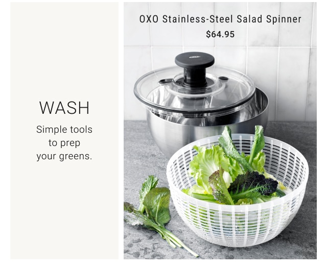 OXO Stainless-Steel Salad Spinner $64.95