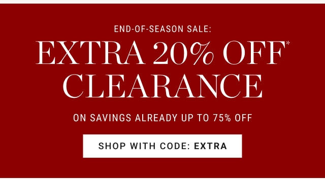 End-of-season sale: Extra 20% off clearance - Shop with code: EXTRA