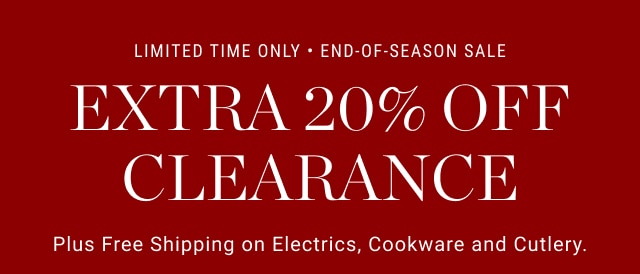 Limited time only • end-of-season sale - Extra 20% off Clearance