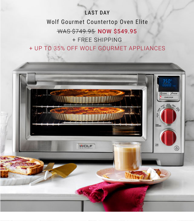 Wolf Gourmet Countertop Oven Elite - NOW $549.95 + FREE SHIPPING + Up to 35% Off Wolf Gourmet Appliances