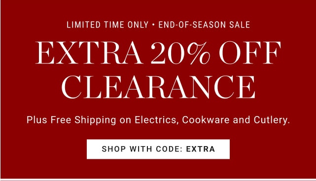 Extra 20% off Clearance - shop with code: Extra