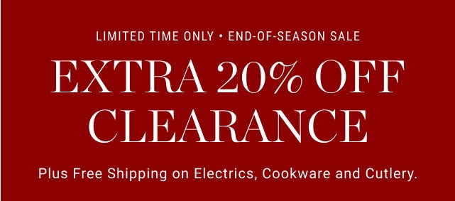 Extra 20% off Clearance