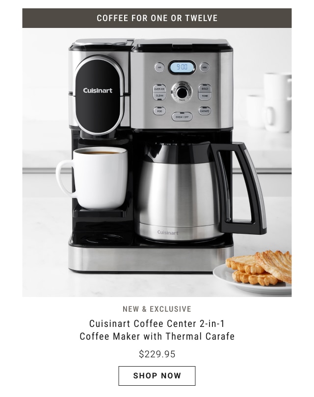 NEW & Exclusive Cuisinart Coffee Center 2-in-1 Coffee Maker with Thermal Carafe $229.95 - shop now