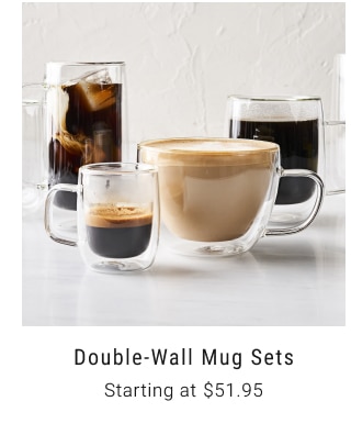 Double-Wall Mug Sets Dinnerware Starting at $51.95