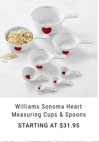 Williams Sonoma Heart Measuring Cups & Spoons - Starting at $31.95