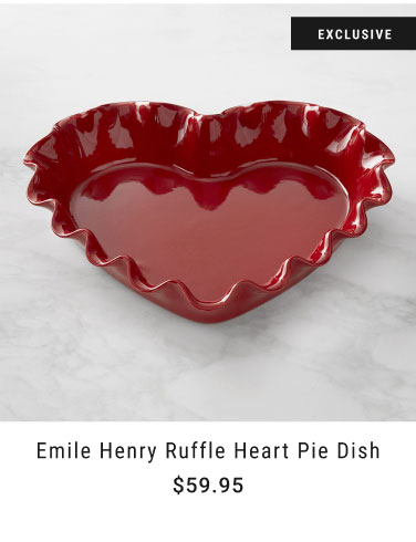 Emile Henry Ruffle Heart Pie Dish - $59.95