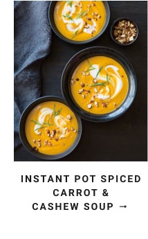 instant pot spiced carrot & cashew soup