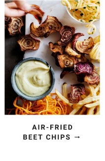 air-fried beet chips