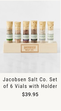 Jacobsen Salt Co. Set of 6 Vials with Holder $39.95