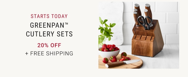 Starts Today - GreenPan™ Cutlery Sets 20% Off + Free Shipping