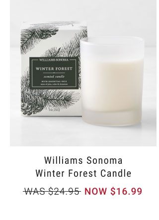 Williams Sonoma Winter Forest Candle - NOW $16.99