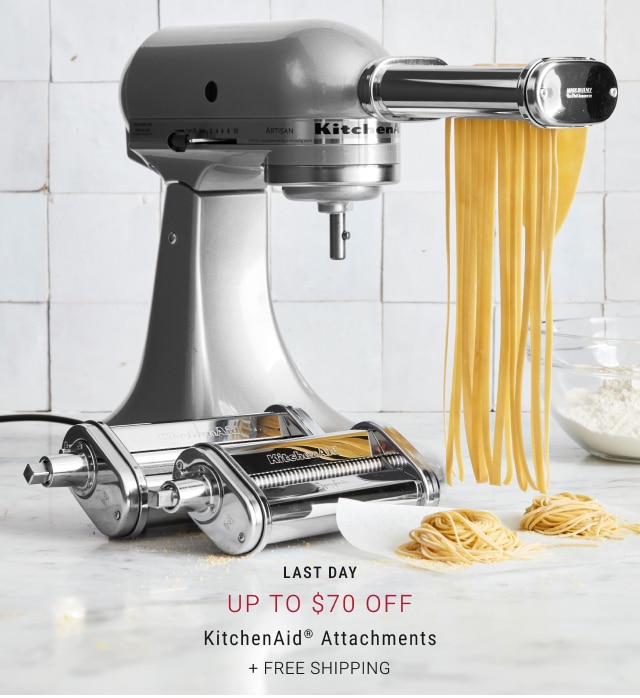 Last Day Up to $70 Off KitchenAid® Attachments + Free Shipping