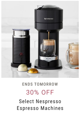 Ends Tomorrow - 30% off Select Nespresso Espresso Machines