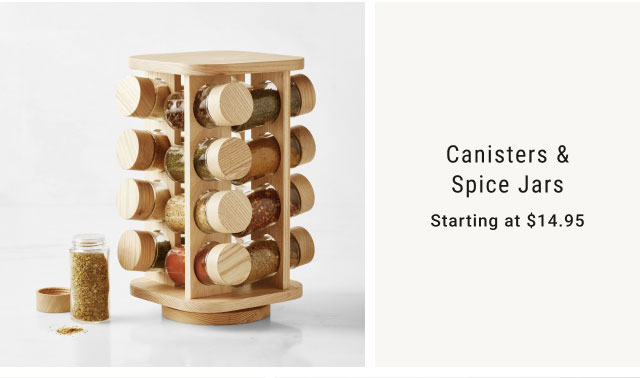 Canisters & Spice Jars - Starting at $14.95