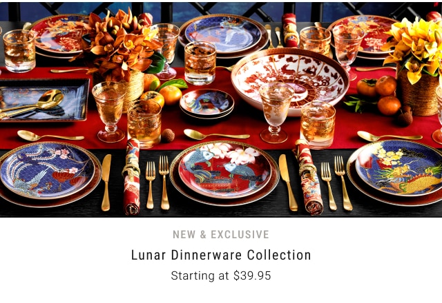 New & exclusive - Lunar Dinnerware Collection Starting at $39.95