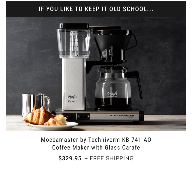 Moccamaster by Technivorm KB-741-AO Coffee Maker with Glass Carafe $329.95 free shipping