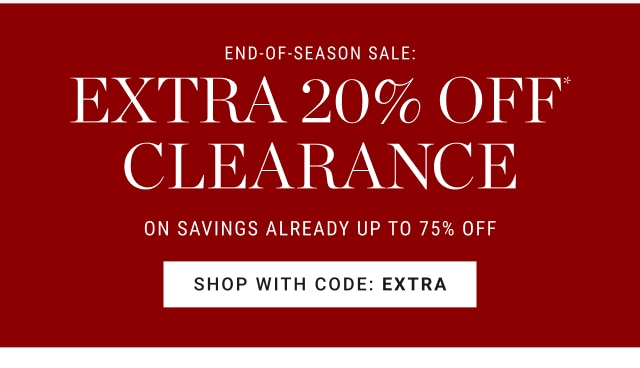 End-of-season sale: Extra 20% off clearance - Shop with code: EXTRA