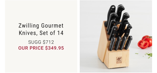 Zwilling Gourmet Knives, Set of 14 our price $349.95