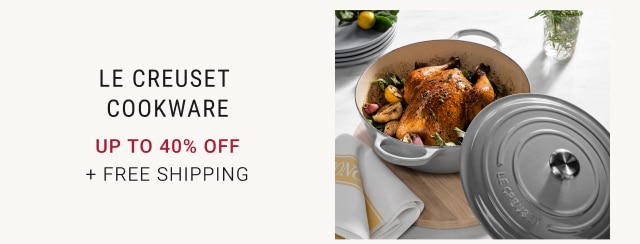 Le Creuset Cookware up to 40% off + free Shipping