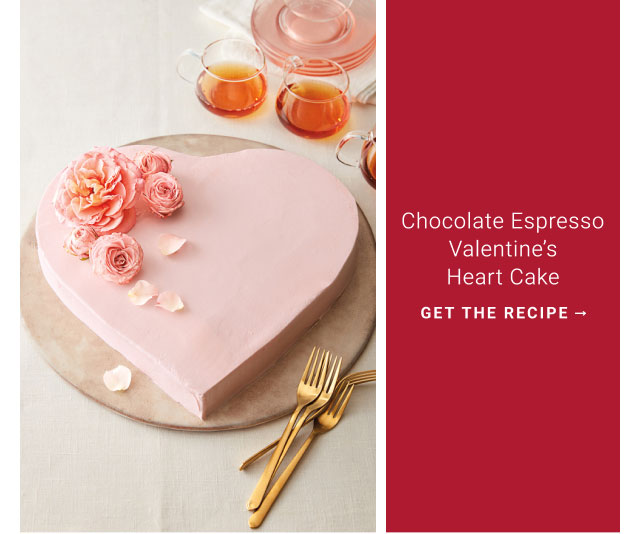 Chocolate Espresso Valentine’s Heart Cake - get the recipe