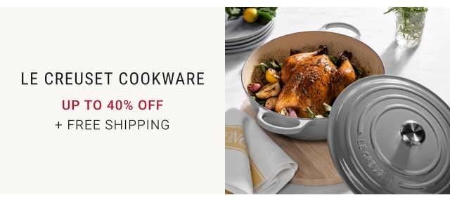 Le Creuset Cookware up to 40% off + Free Shipping