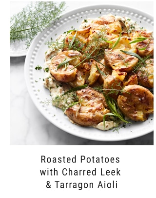 Roasted Potatoes with Charred Leek & Tarragon Aioli