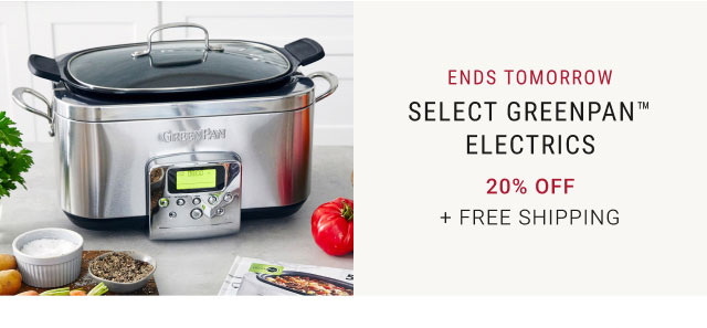 Select GreenPan™ Electrics - 20% Off + Free Shipping