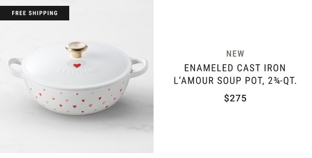 Enameled Cast Iron L’Amour Soup Pot, 2¾-Qt. - $275