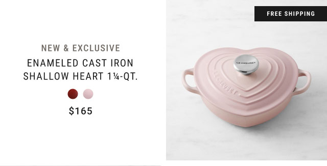 Enameled Cast Iron Shallow Heart 1¼-Qt. - $165