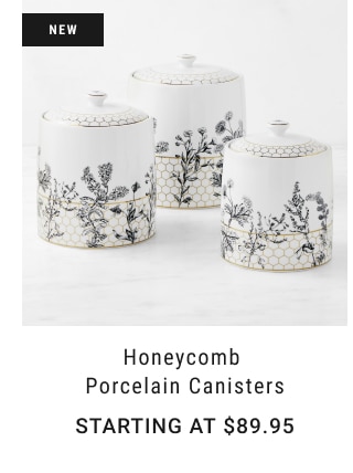 Honeycomb Porcelain Canisters - $89.95