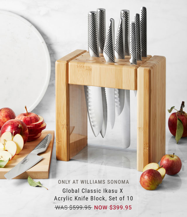 Global Classic Ikasu X Acrylic Knife Block, Set of 10 - NOW $399.95