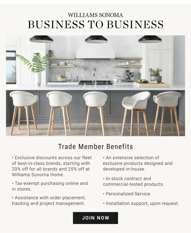 Williams Sonoma Business to Business - Join now