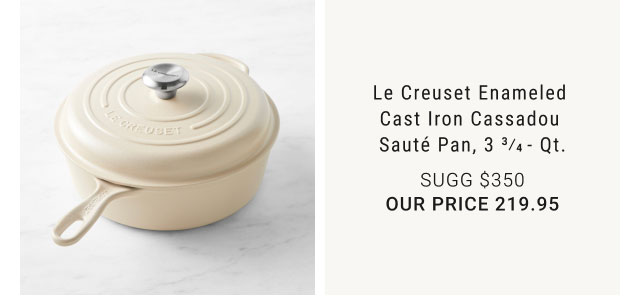 Le Creuset Enameled Cast Iron Cassadou Sauté Pan, 3¾-Qt. - 219.95