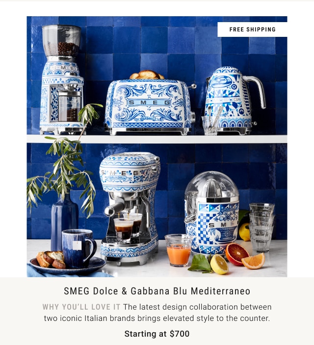 SMEG Dolce & Gabbana Blu Mediterraneo Starting at $700