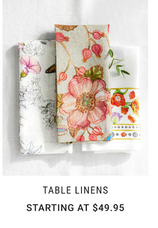 Table Linens - Starting at $49.95