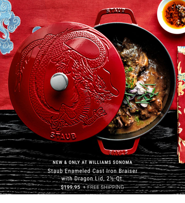 Staub Enameled Cast Iron Braiser with Dragon Lid, 2½-Qt. - $199.95+ free shipping